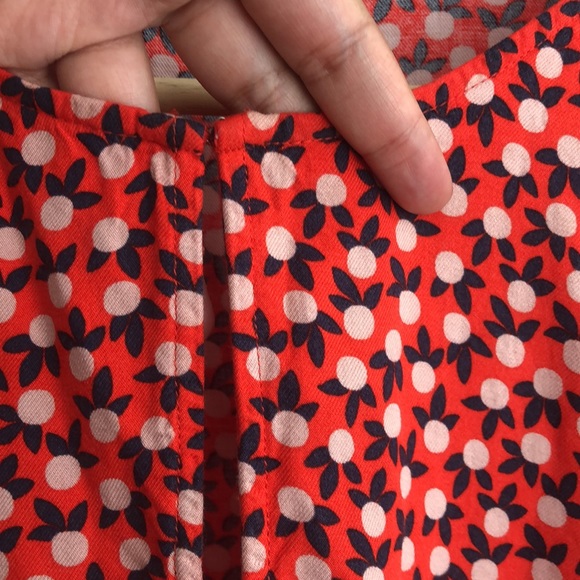 Boden Vanessa Viscose Swing dress in red abstract floral print Sz 14 - Picture 4 of 6